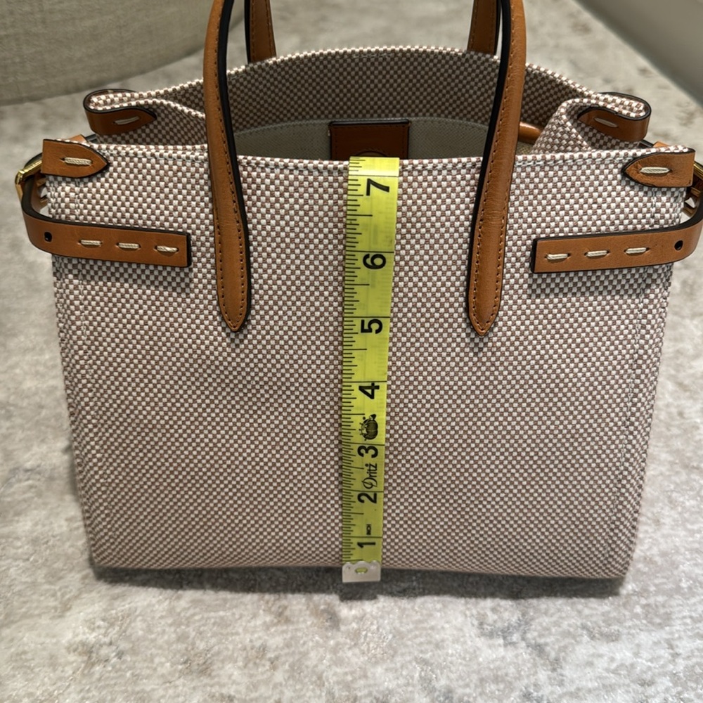 Valentino Tan and Cream Satchel with Structured Design - Picture 5 of 10